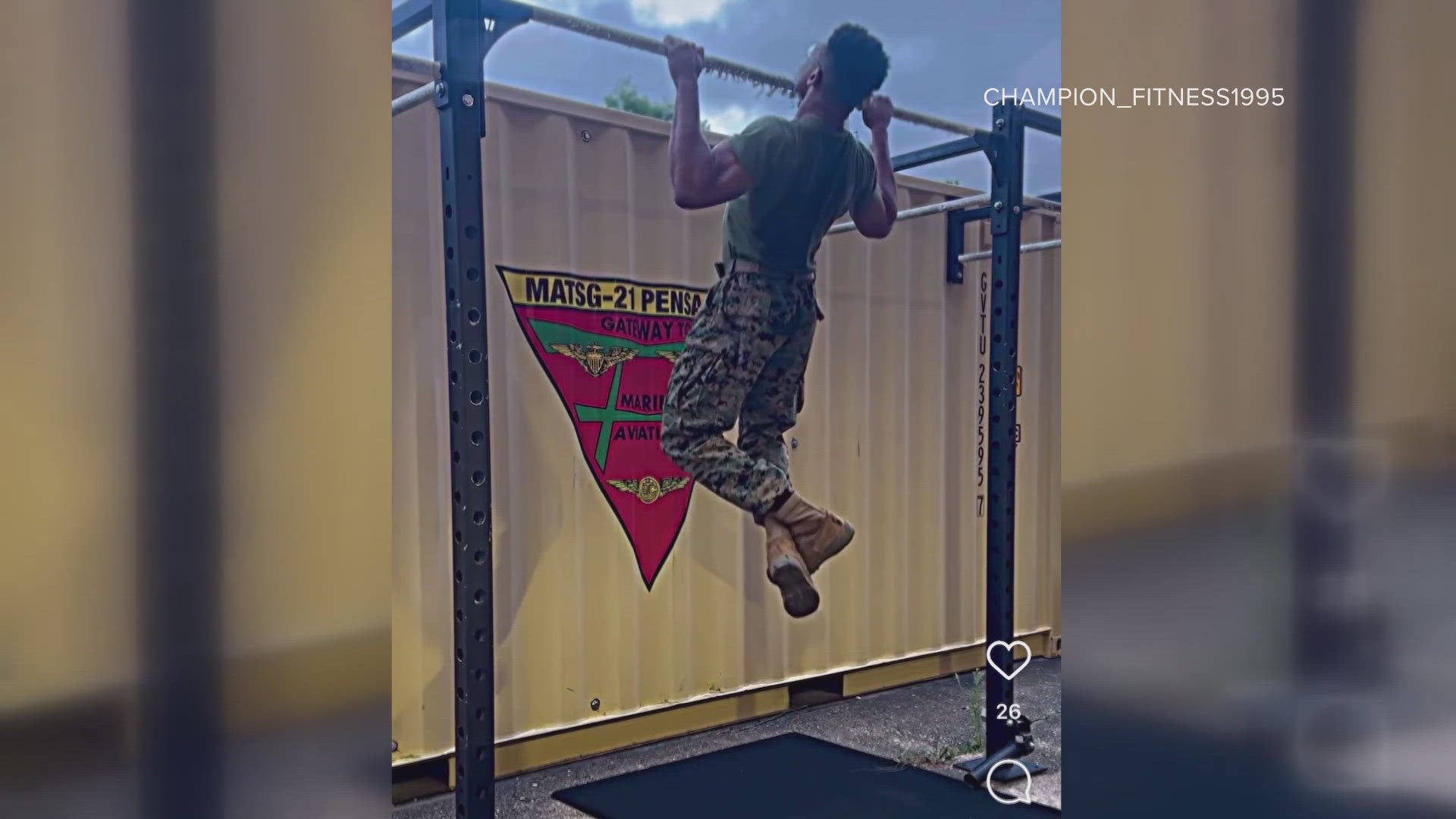 A local Marine is putting his strength to the test. He hopes to take home the "Mr. Health and Fitness" title to give back to people in need.